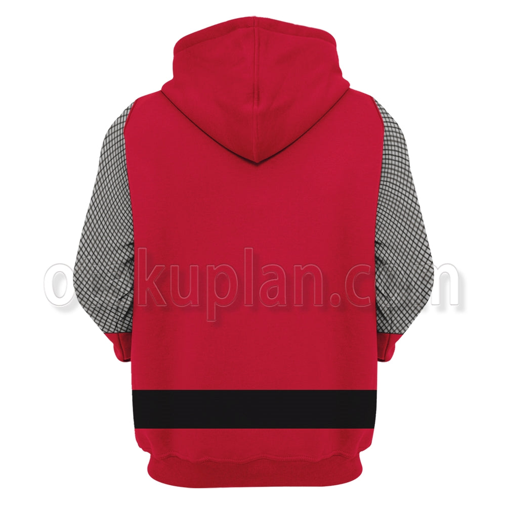 Power Rangers Ninja Storm Red Cosplay Hoodie
