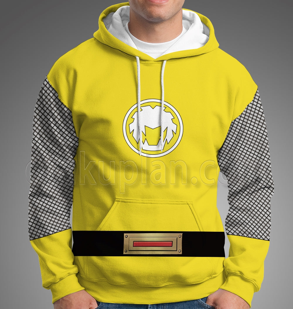 Power Rangers Ninja Storm Yellow Cosplay Hoodie