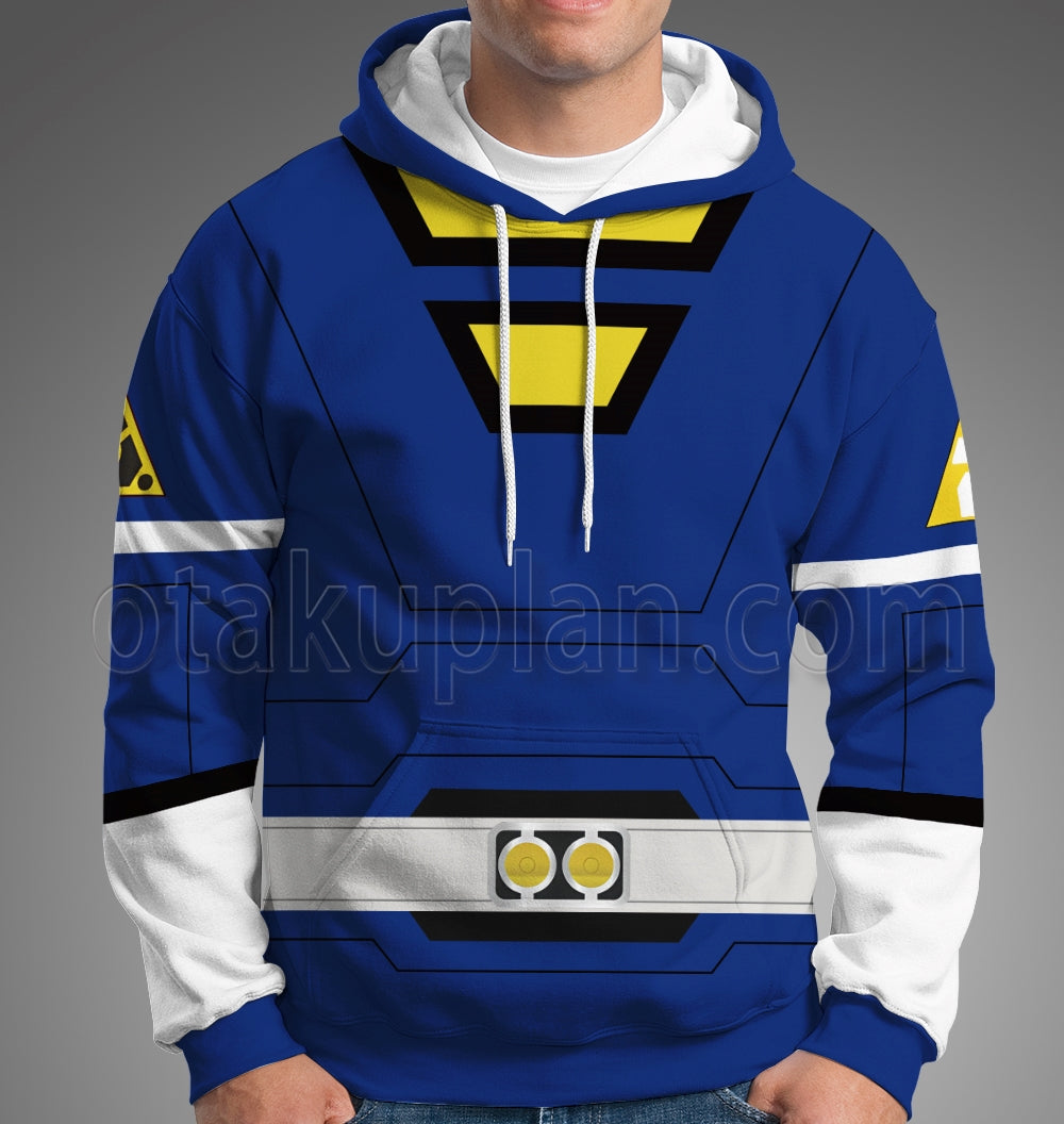 Power Rangers Turbo Blue Cosplay Hoodie