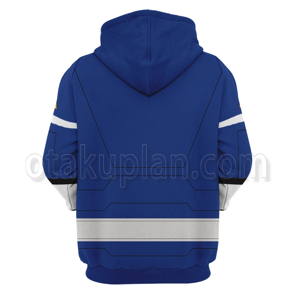 Power Rangers Turbo Blue Cosplay Hoodie