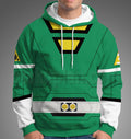 Power Rangers Turbo Green Cosplay Hoodie