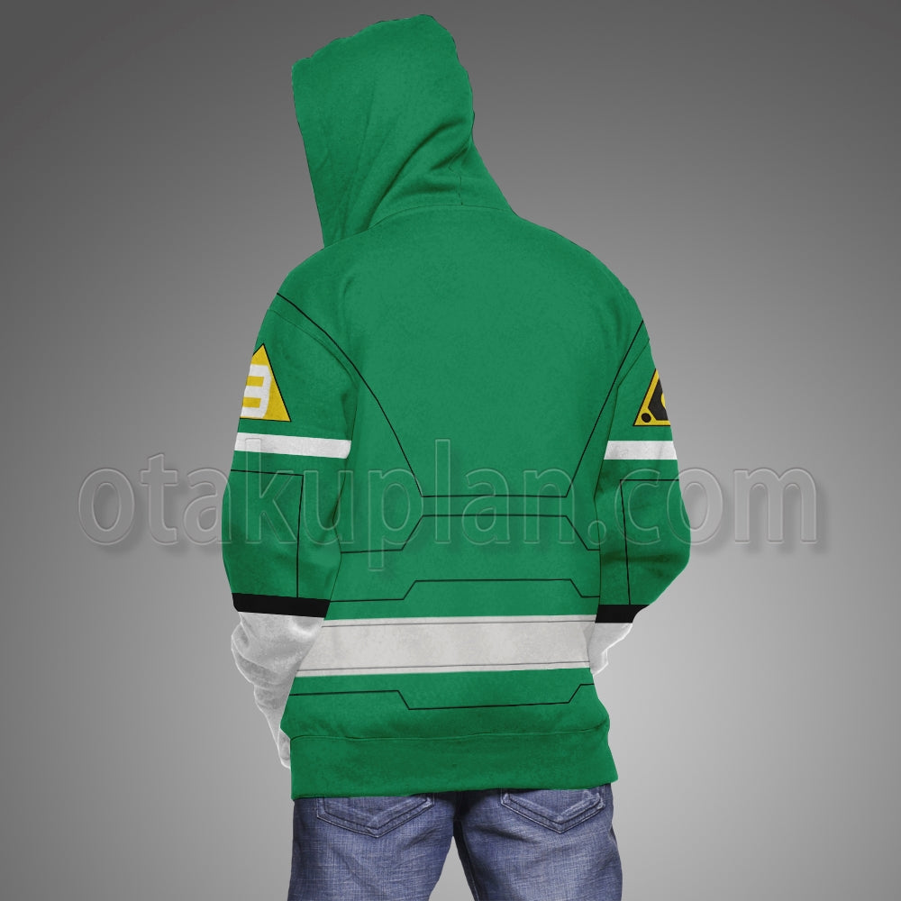Power Rangers Turbo Green Cosplay Hoodie