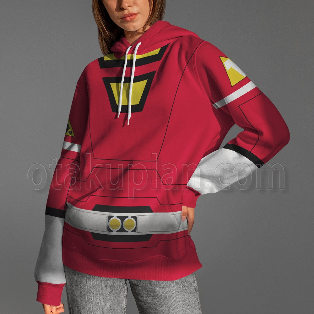 Power Rangers Turbo Red Cosplay Hoodie
