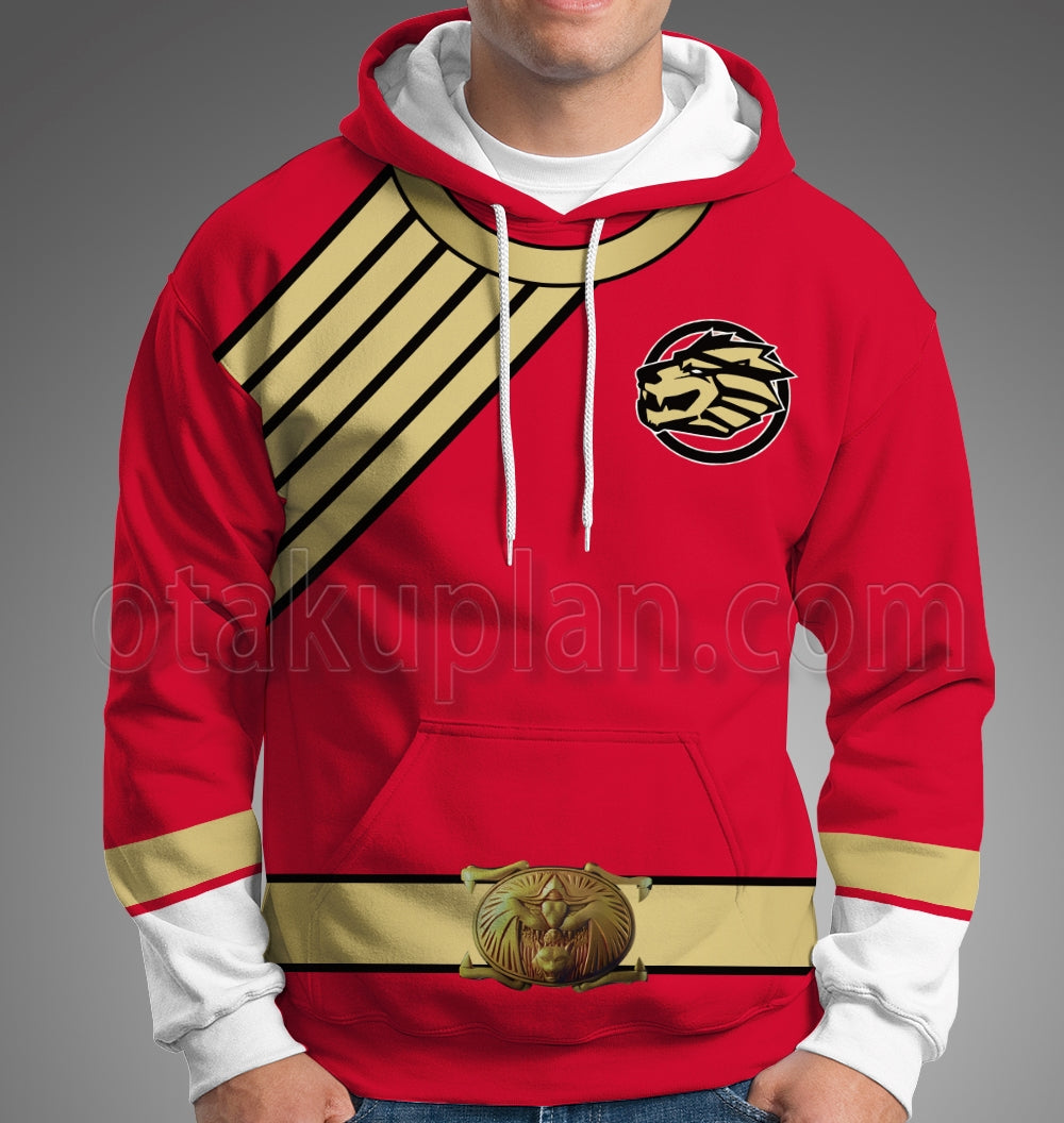 Power Rangers Wild Force Red Cosplay Hoodie