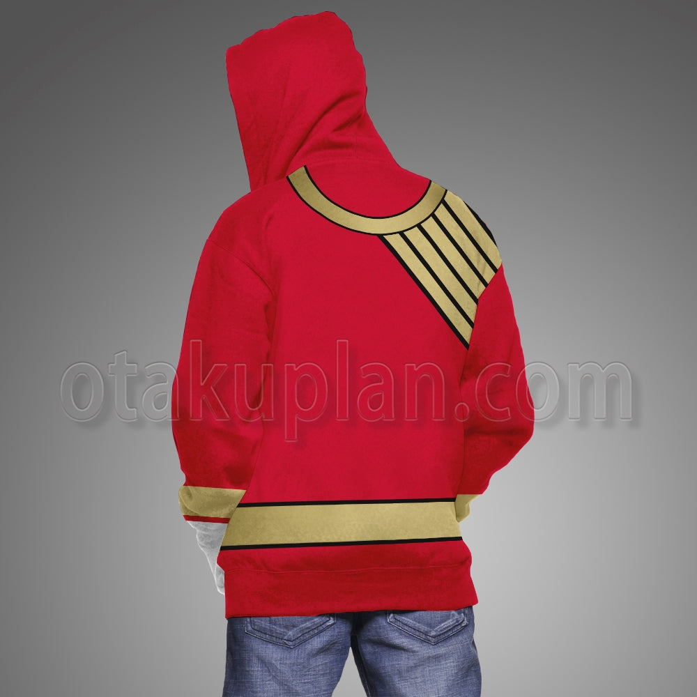 Power Rangers Wild Force Red Cosplay Hoodie