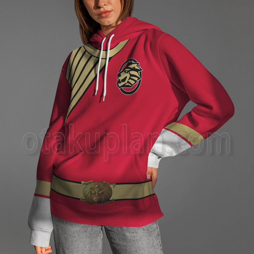 Power Rangers Wild Force Red Cosplay Hoodie