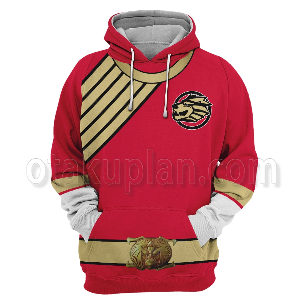 Power Rangers Wild Force Red Cosplay Hoodie