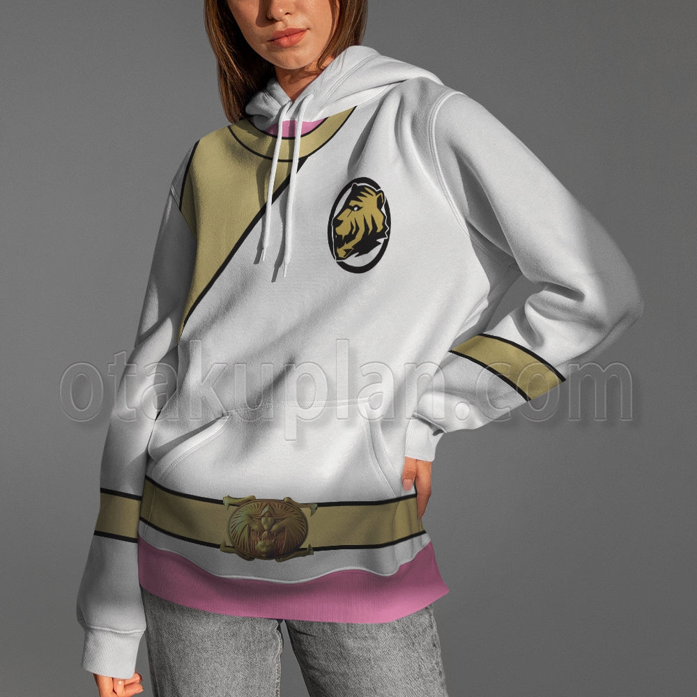 Power Rangers Wild Force White Cosplay Hoodie