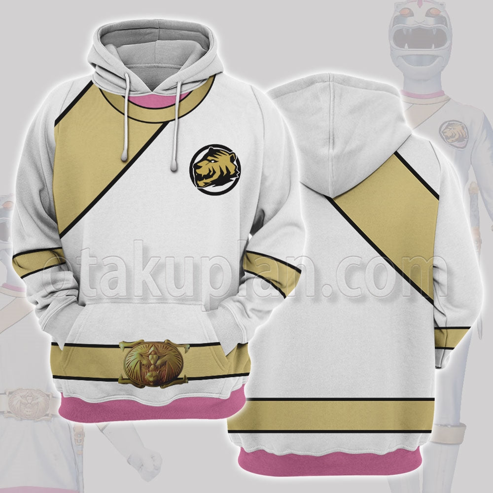 Power Rangers Wild Force White Cosplay Hoodie