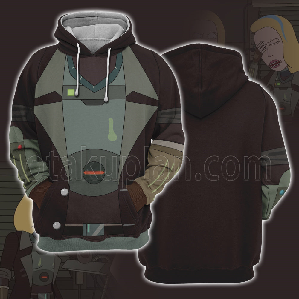 Rick And Morty Space Beth Uniform Cosplay Hoodie
