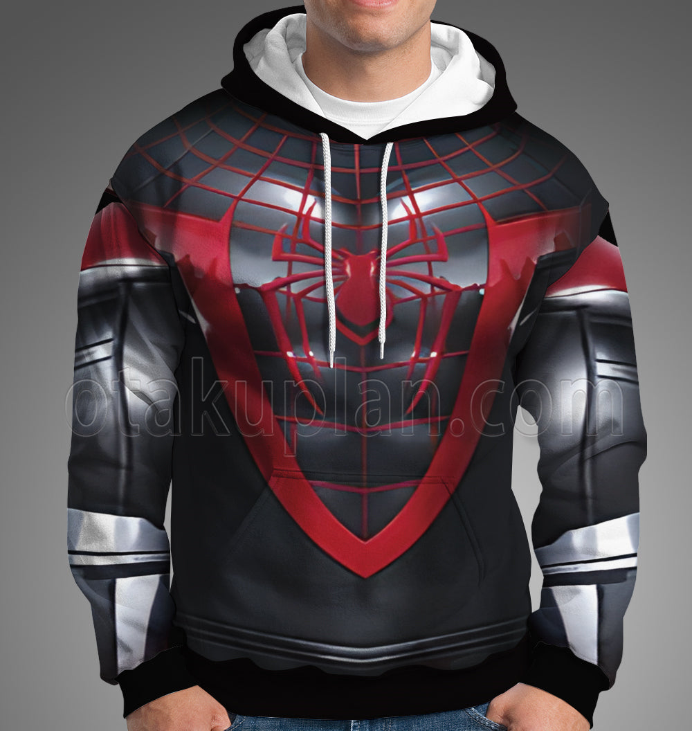 Spider Hero 2 Figure Miles Morales Jumpsuit Cosplay Hoodie