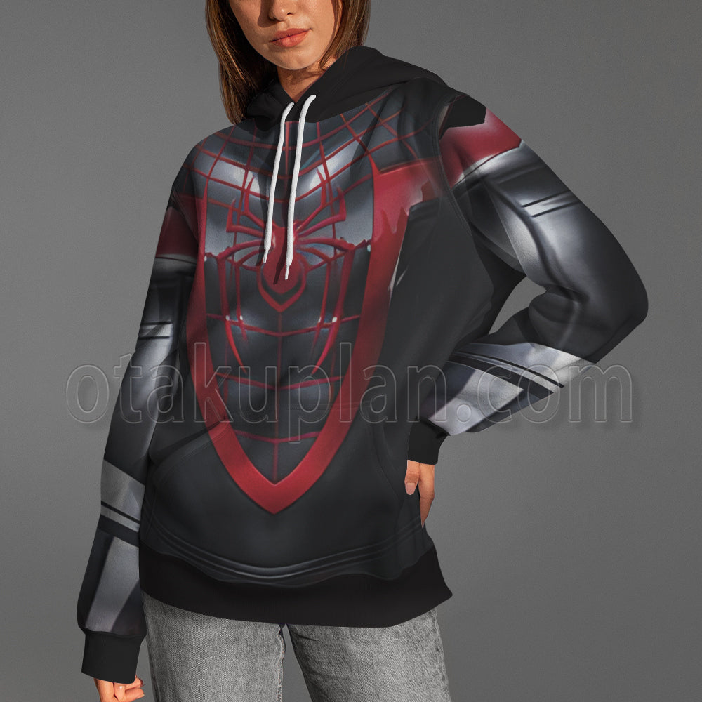 Spider Hero 2 Figure Miles Morales Jumpsuit Cosplay Hoodie