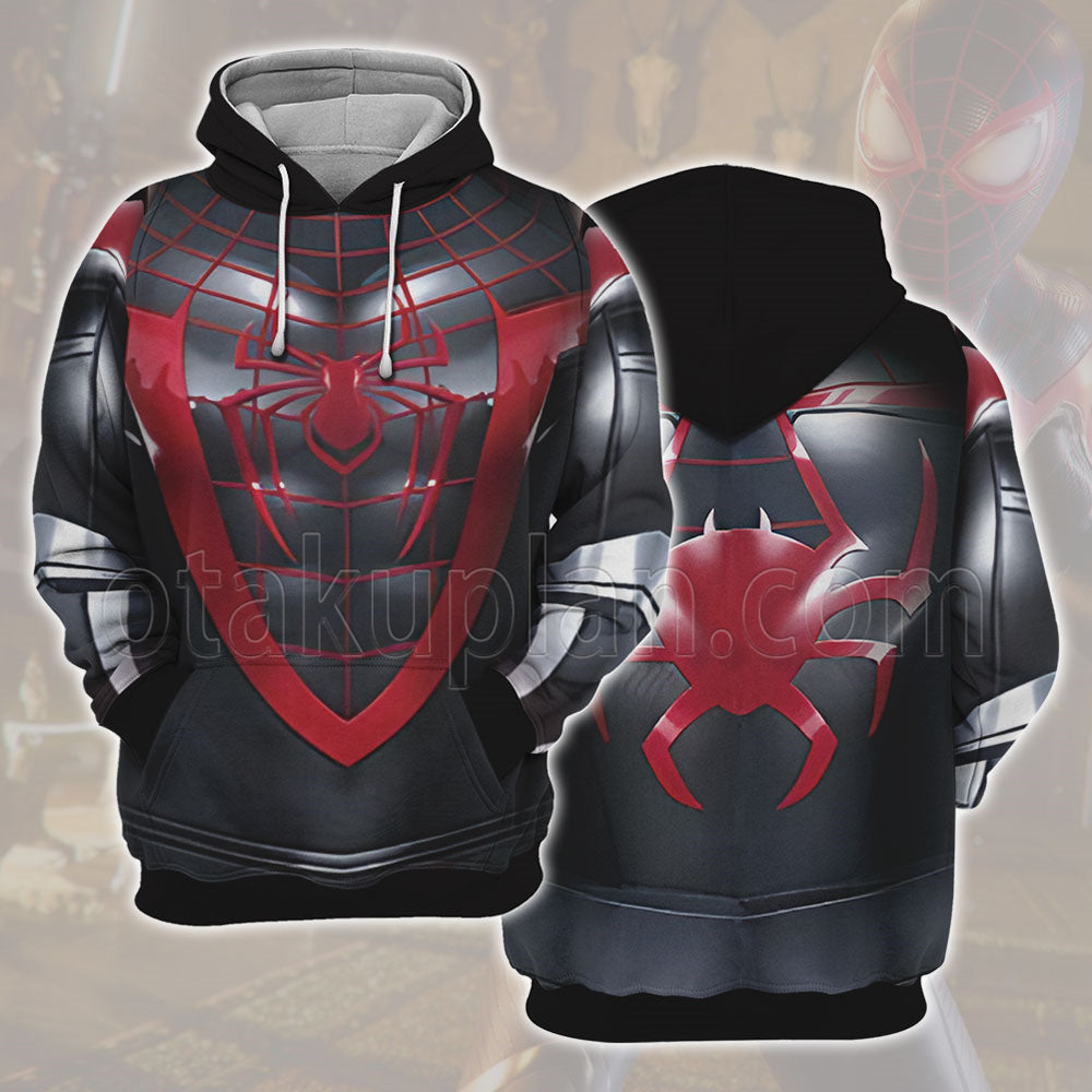Spider Hero 2 Figure Miles Morales Jumpsuit Cosplay Hoodie