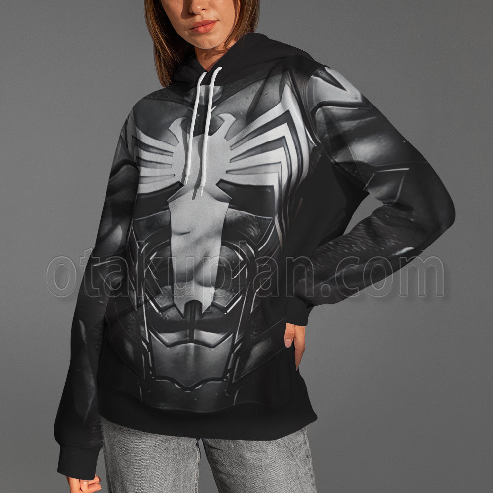 Spider Hero 2 Venom Black Jumpsuit Cosplay Hoodie