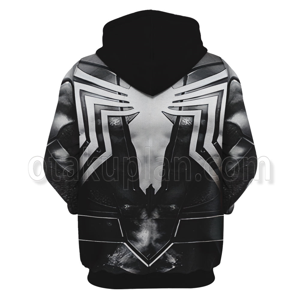 Spider Hero 2 Venom Black Jumpsuit Cosplay Hoodie