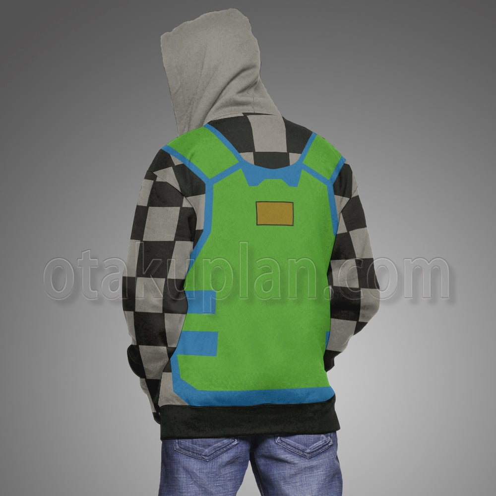 Splatoon 3 Lime Battlecrab Shell Cosplay Hoodie