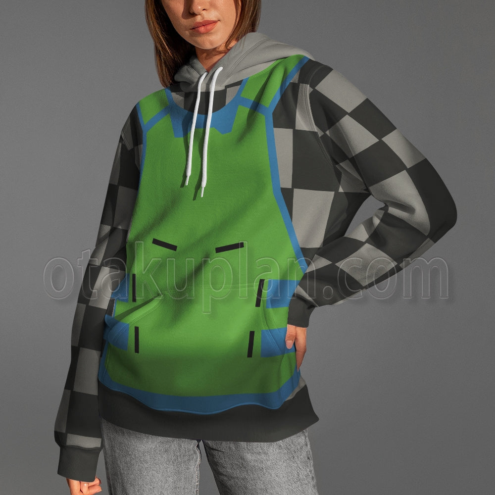 Splatoon 3 Lime Battlecrab Shell Cosplay Hoodie