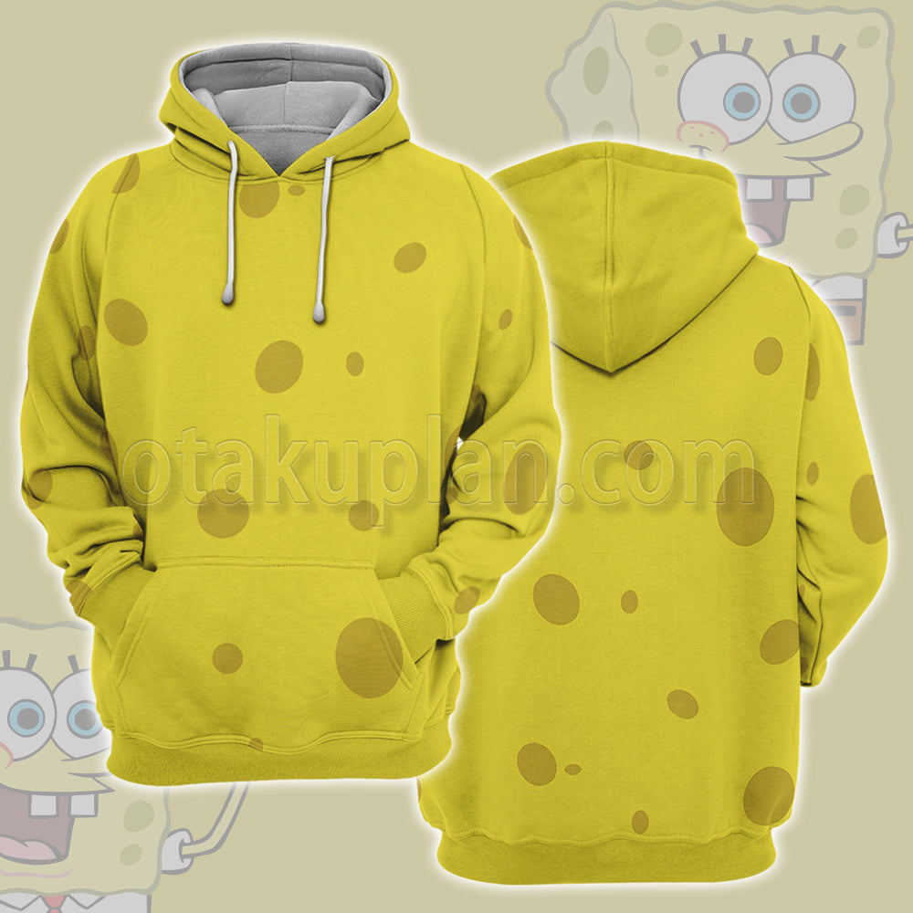 Spongebob Yellow Sponge Cosplay Hoodie