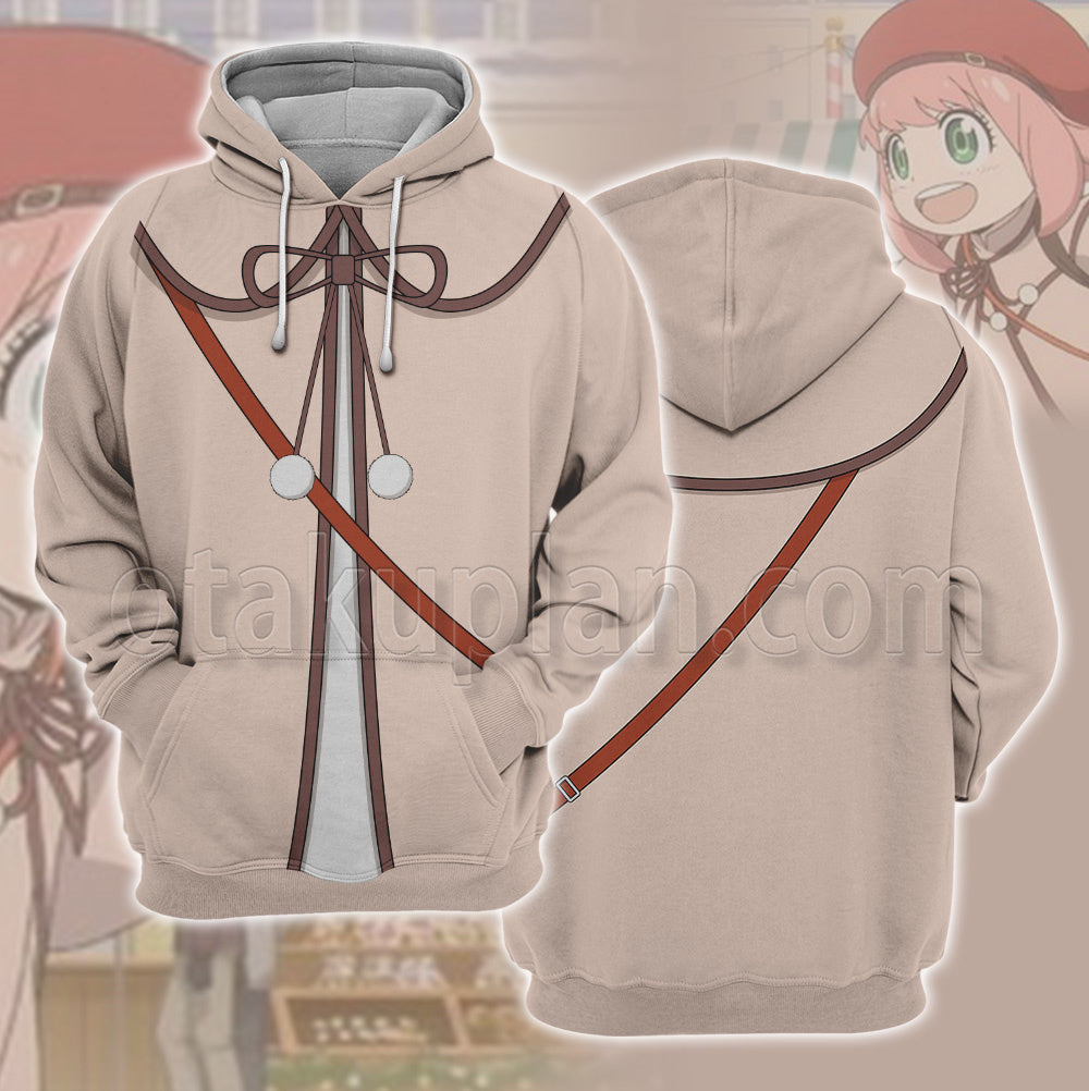 Spy X Family Code White Forger Anya Brown Cosplay Hoodie