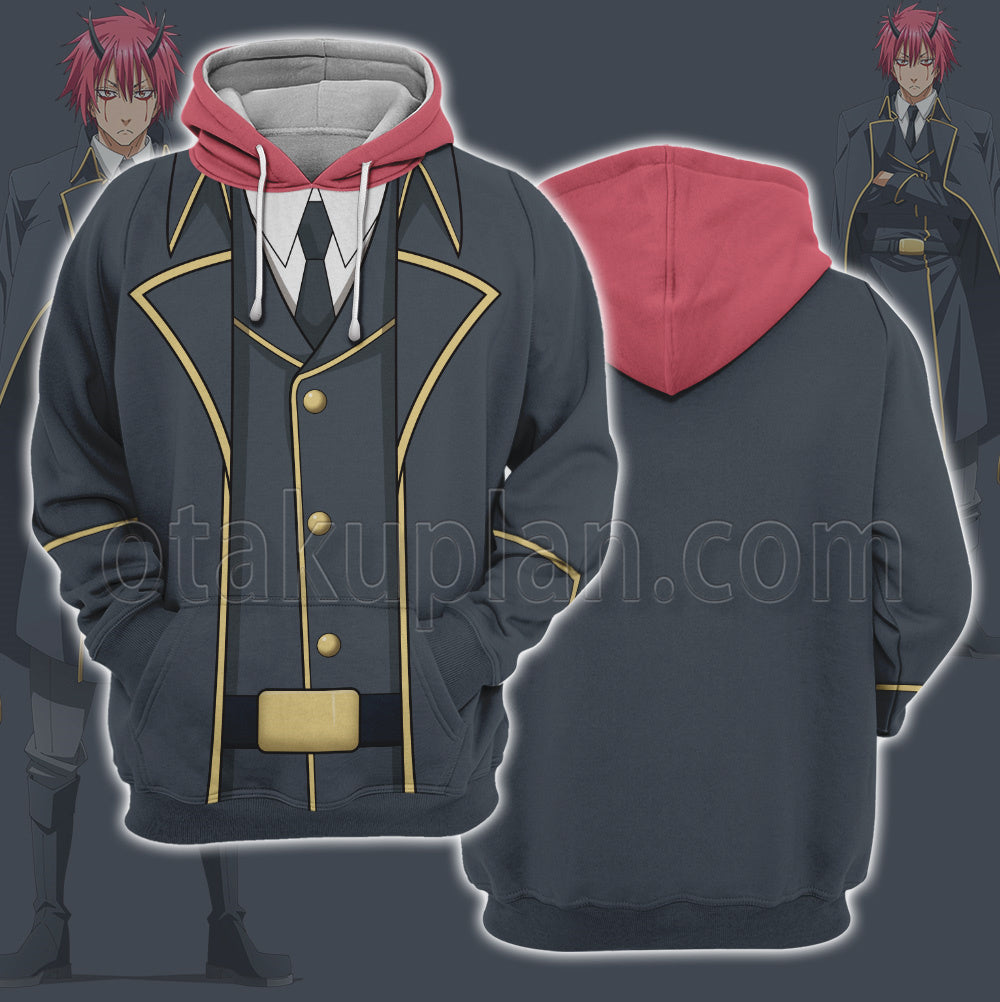 That Time I Got Slime Benimaru Blue Uniform Cosplay Hoodie