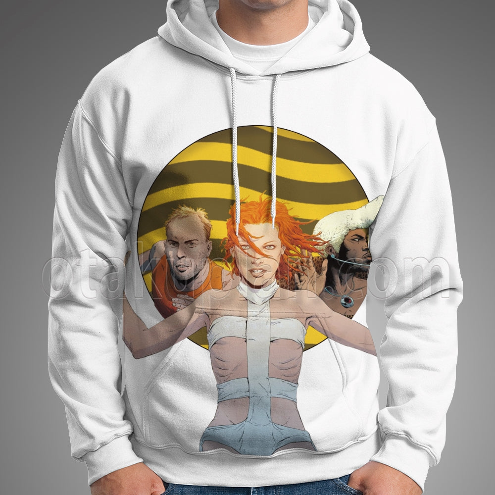 The Fifth Element 1997 Leeloo White Hoodie