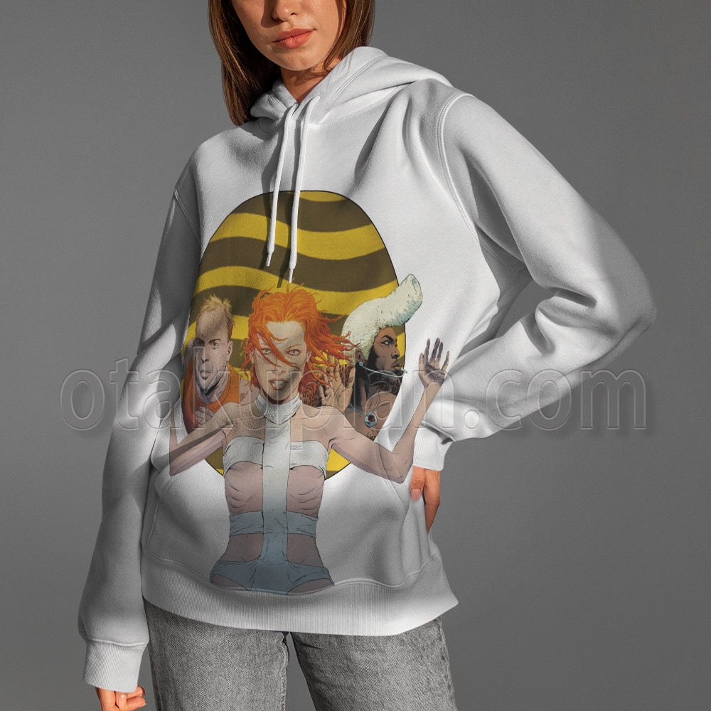 The Fifth Element 1997 Leeloo White Hoodie