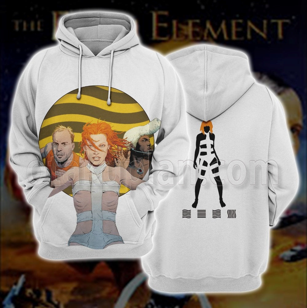 The Fifth Element 1997 Leeloo White Hoodie