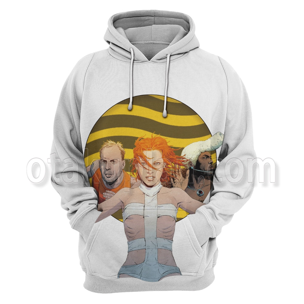 The Fifth Element 1997 Leeloo White Hoodie