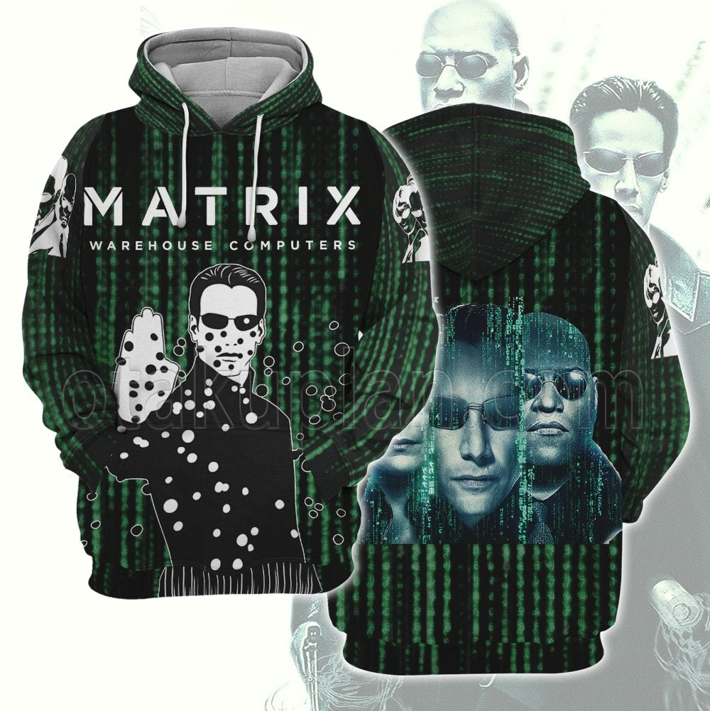 The Matrix 1999 Green Cyber Hoodie