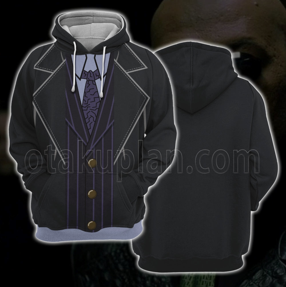 The Matrix Morpheus Stripe Uniform Cosplay Hoodie