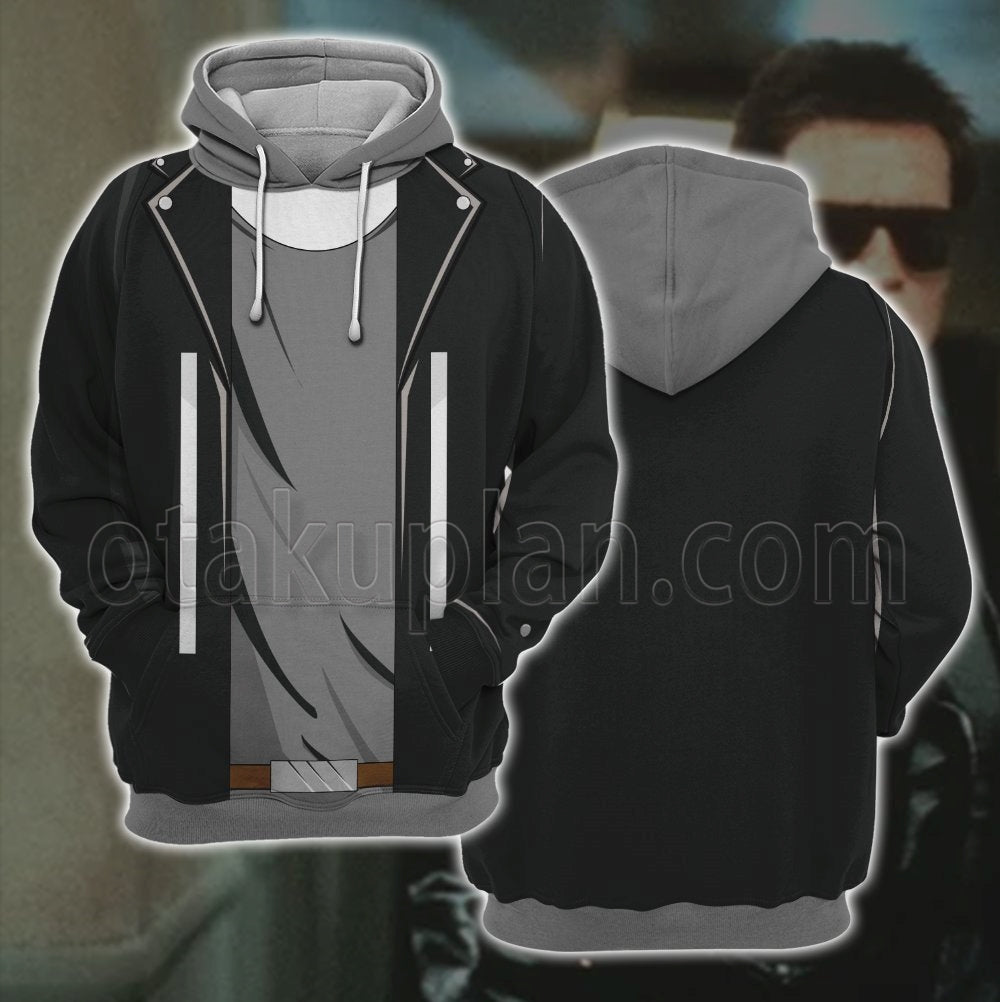 The Terminator 1984 T800 Black Grey Cosplay Hoodie