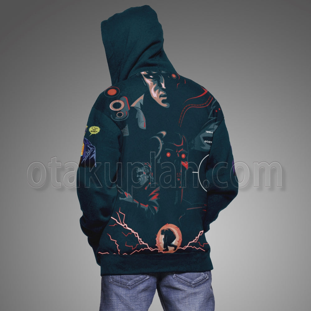 The Terminator I Will Be Back Navy Blue Hoodie