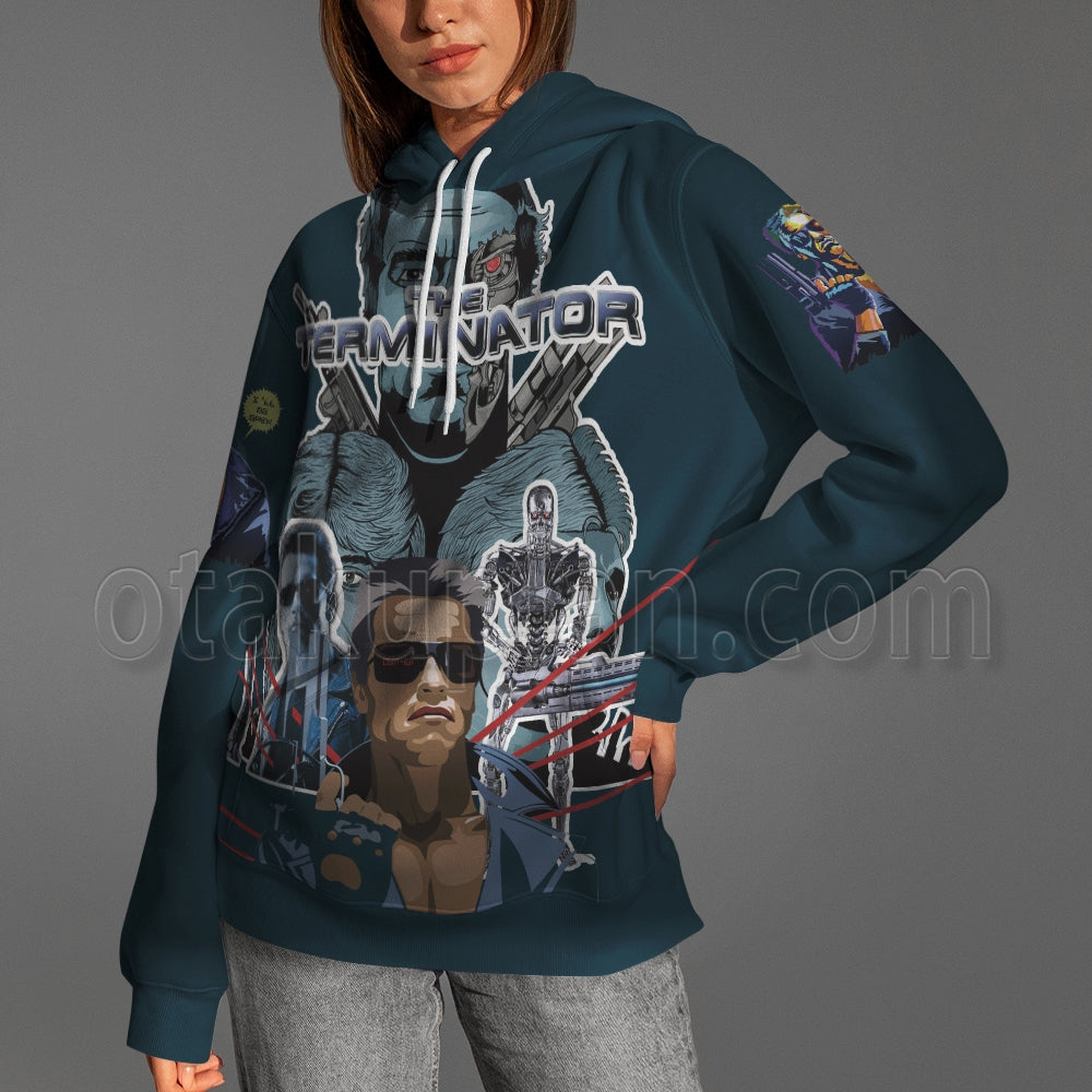 The Terminator I Will Be Back Navy Blue Hoodie