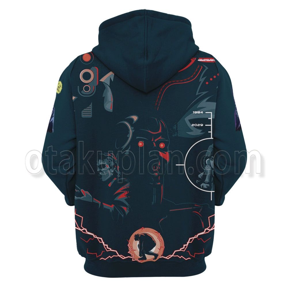 The Terminator I Will Be Back Navy Blue Hoodie