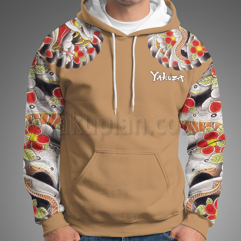 Yakuza Like A Dragon Goro Majima Tattoo Cosplay Hoodie