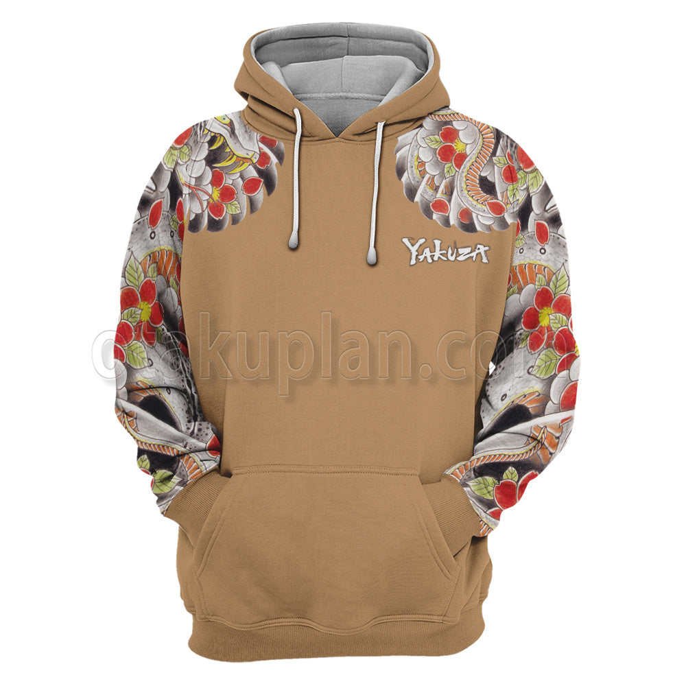 Yakuza Like A Dragon Goro Majima Tattoo Cosplay Hoodie