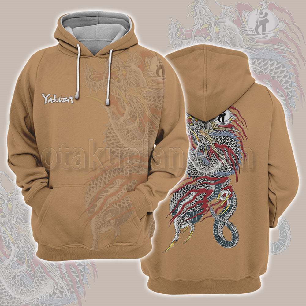Yakuza Like A Dragon Kazuma Kiryu Tattoo Cosplay Hoodie