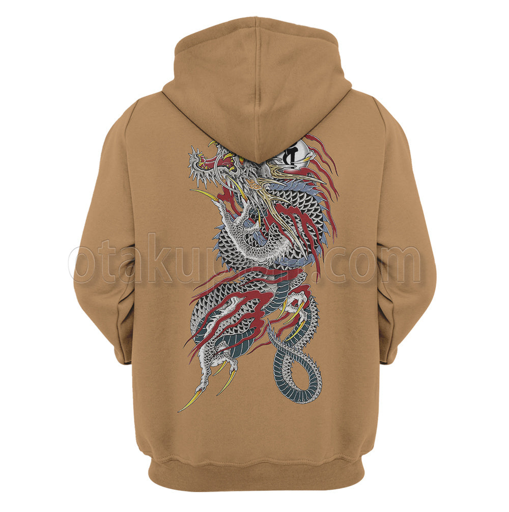 Yakuza Like A Dragon Kazuma Kiryu Tattoo Cosplay Hoodie