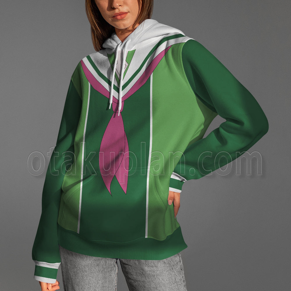 Your Turn To Die Kanna Kizuchi Green Cosplay Hoodie