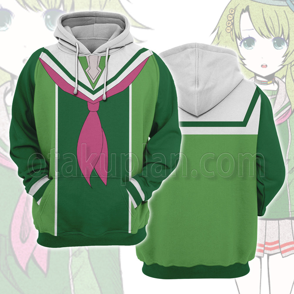 Your Turn To Die Kanna Kizuchi Green Cosplay Hoodie