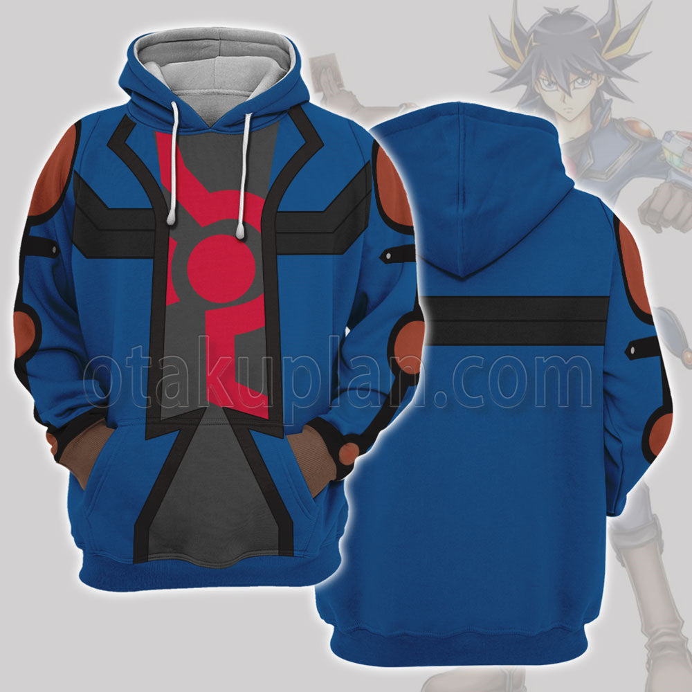 Yu Gi Oh Fudo Yusei Blue Cosplay Hoodie