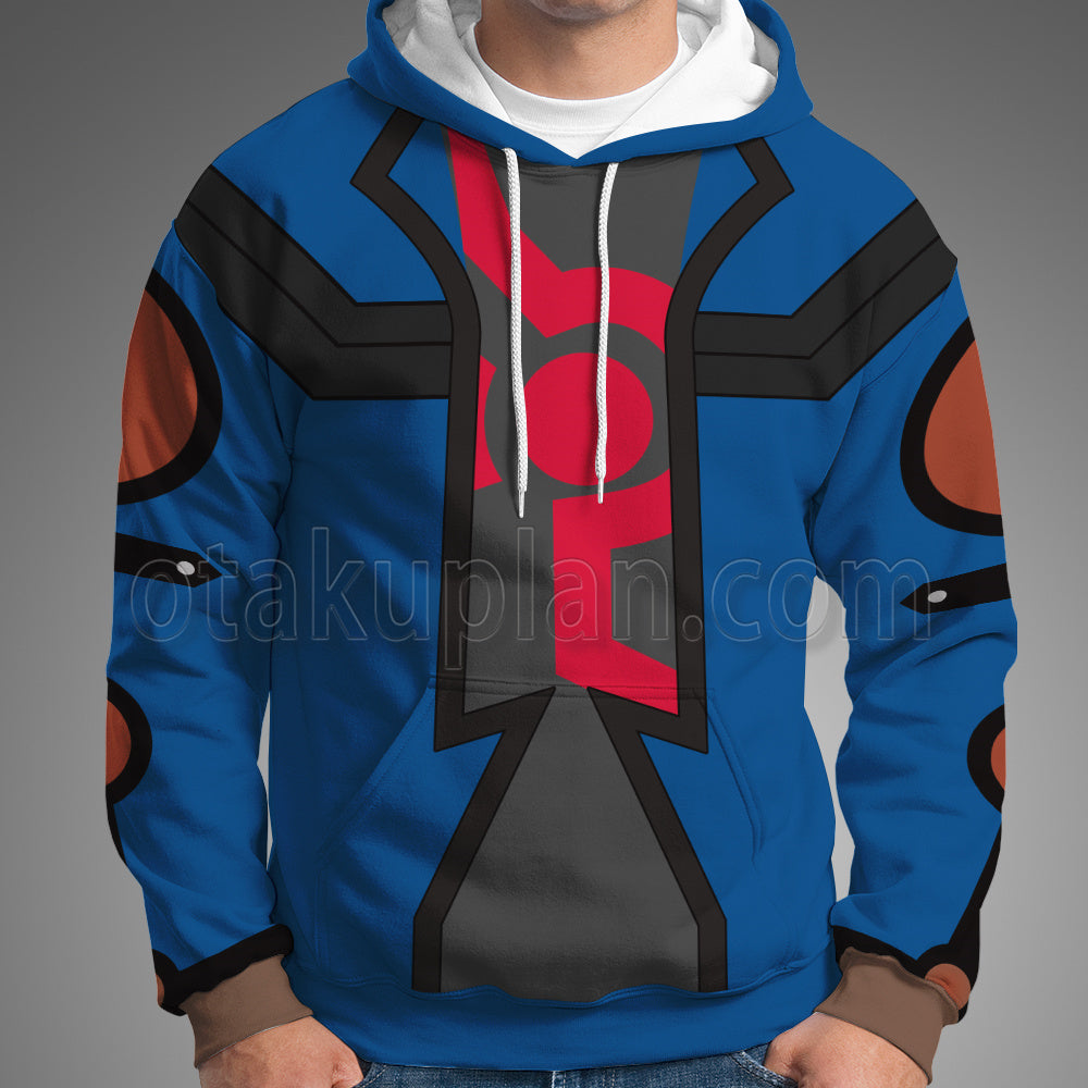 Yu Gi Oh Fudo Yusei Blue Cosplay Hoodie