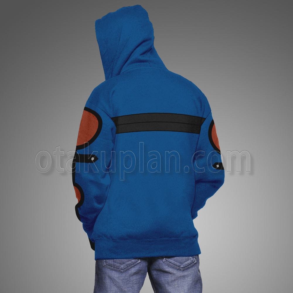 Yu Gi Oh Fudo Yusei Blue Cosplay Hoodie