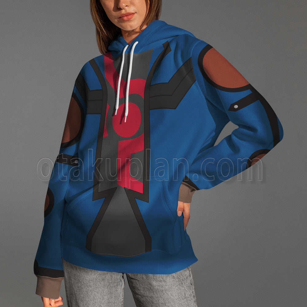 Yu Gi Oh Fudo Yusei Blue Cosplay Hoodie