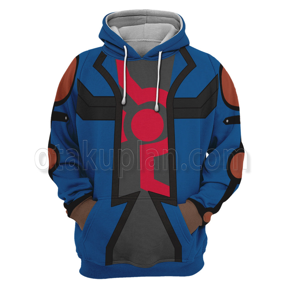 Yu Gi Oh Fudo Yusei Blue Cosplay Hoodie