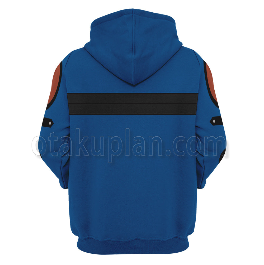 Yu Gi Oh Fudo Yusei Blue Cosplay Hoodie