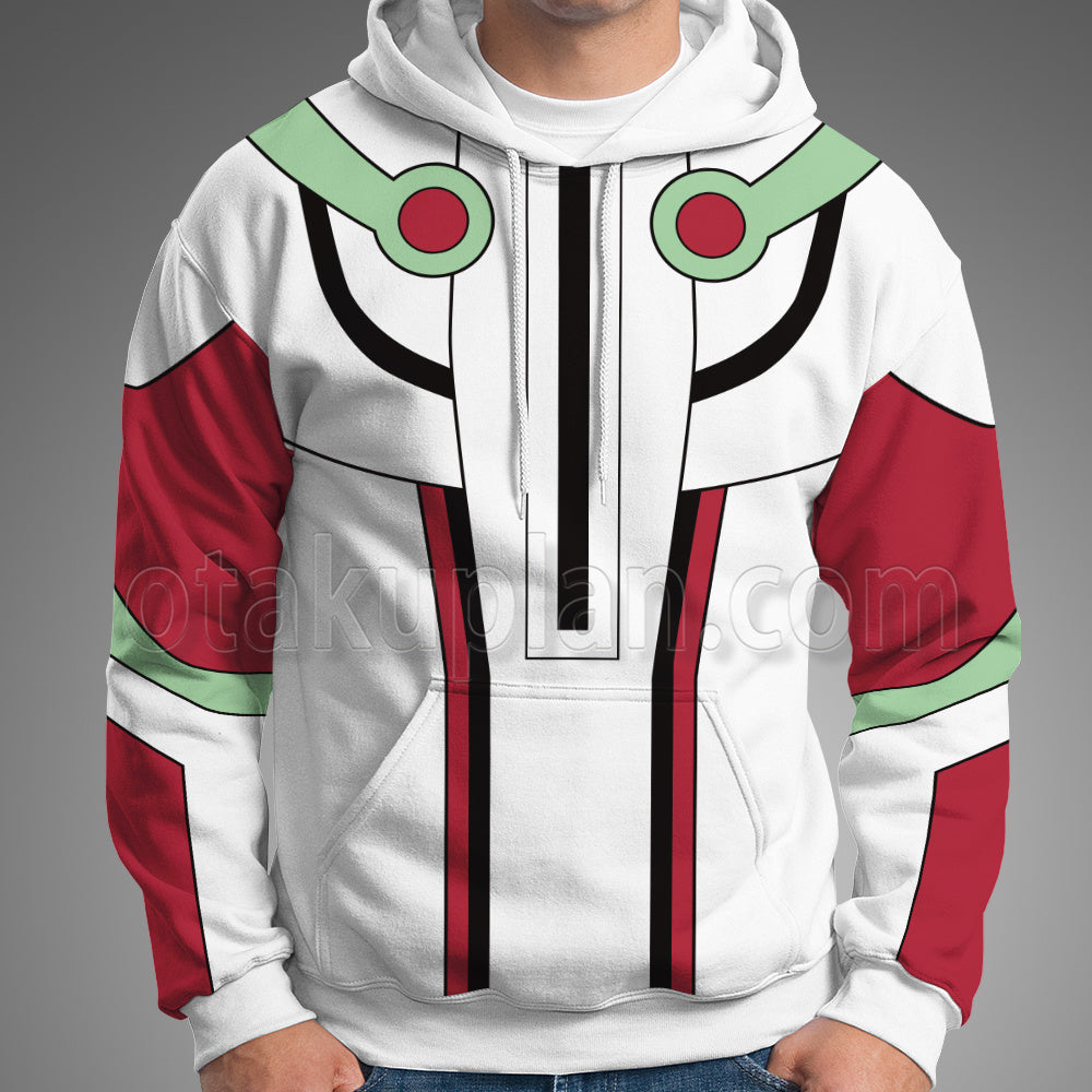 Yu Gi Oh Vrains Revolver White Combat Clothing Cosplay Hoodie