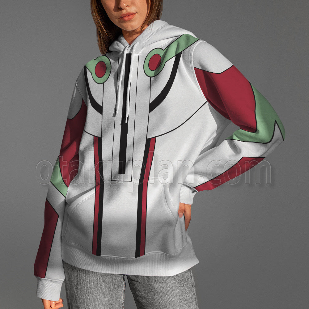Yu Gi Oh Vrains Revolver White Combat Clothing Cosplay Hoodie