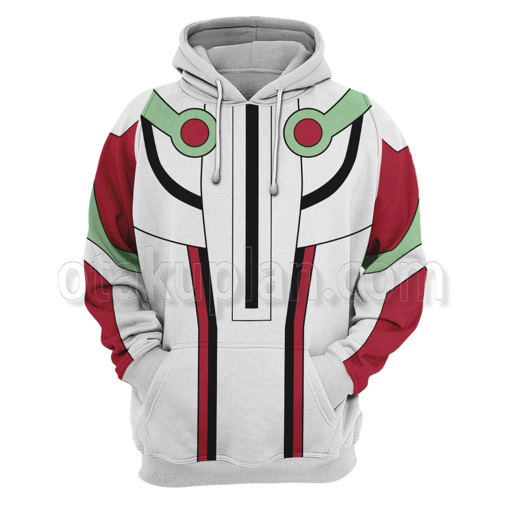 Yu Gi Oh Vrains Revolver White Combat Clothing Cosplay Hoodie