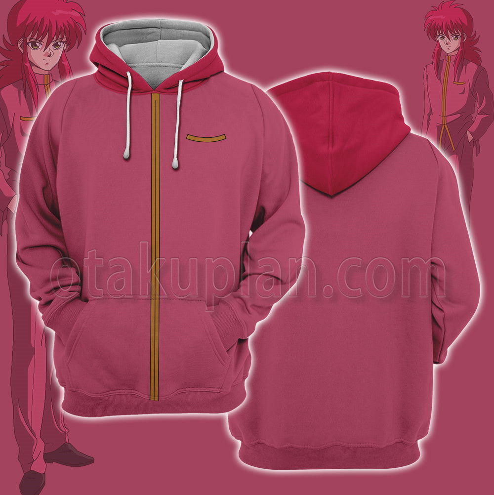 Yu Yu Hakusho Ghost Files Kurama Pink Cosplay Hoodie